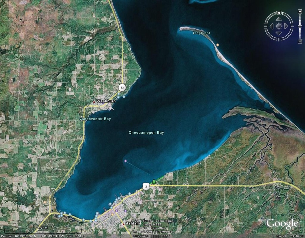 Chequamegon Bay Arial Map
