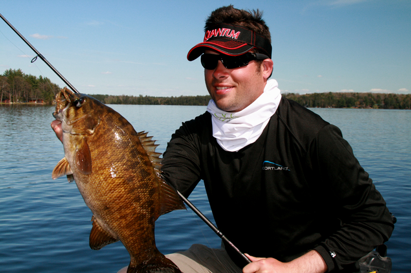One of several quality smallmouth bass boated in May 2014 with the Zodiac and my favorite tube. 
